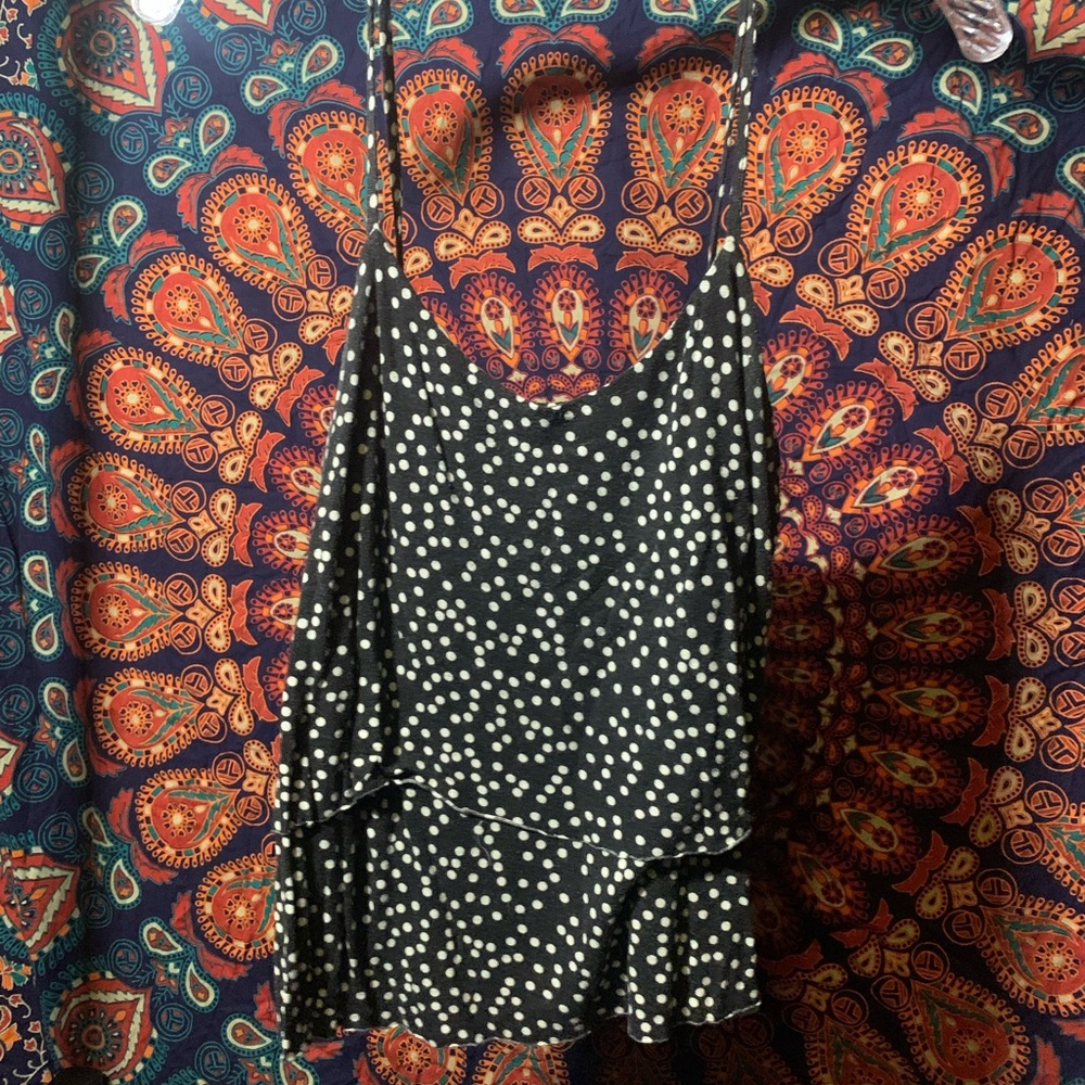 Black and White Polka Dot Tank Top